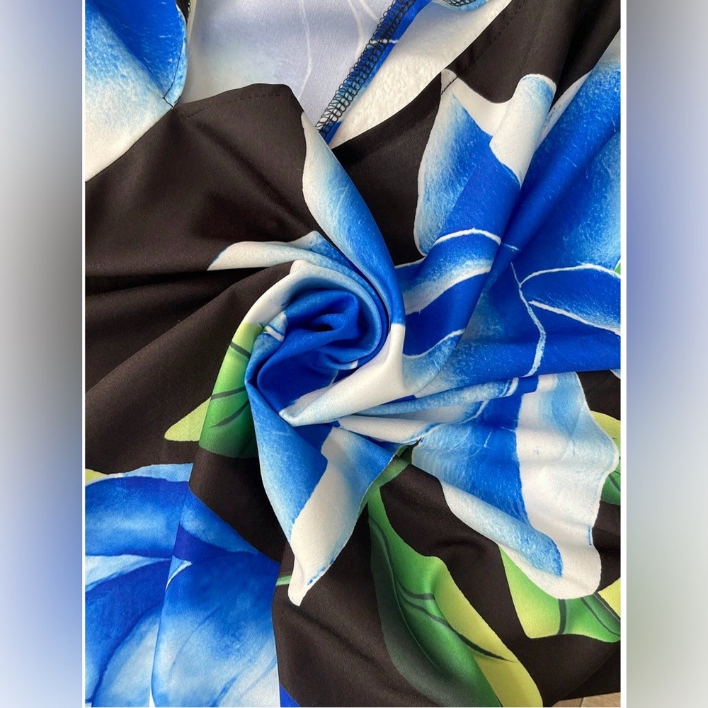 LAST ONE 🔥 Floral Print Halter Sleeveless Maxi  Dress - Picture 5 of 8